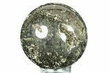 Polished Pyrite Sphere - Peru #264445-1